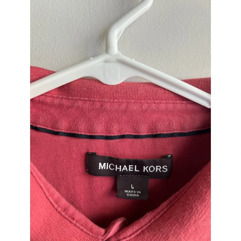Michael Kors Red Polo Cotton Shirt Mens Large